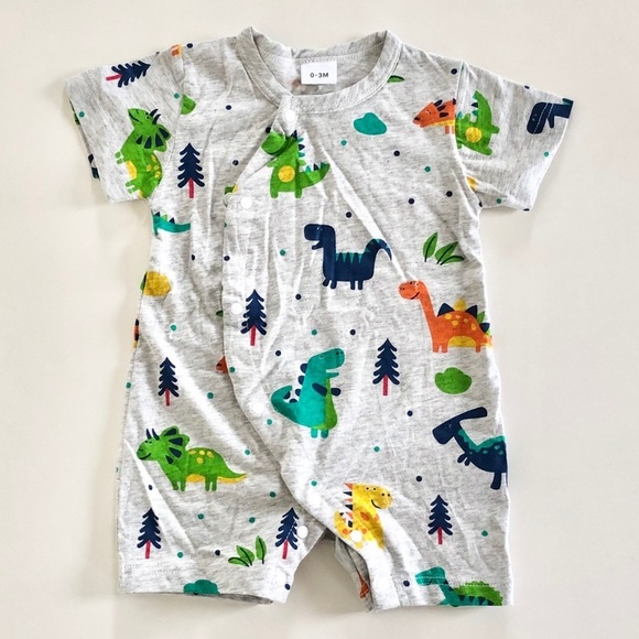 PatPat Infant Dinosaur One Piece Snap Up 0-3 Months - Picture 9 of 9